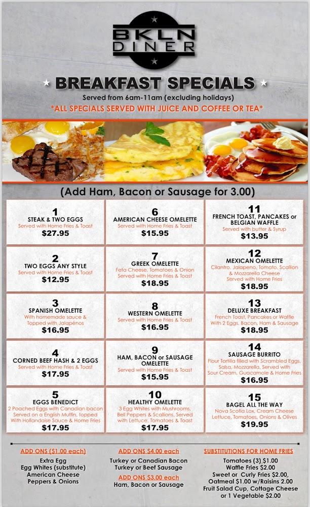 BKLN Diner Menu image 1