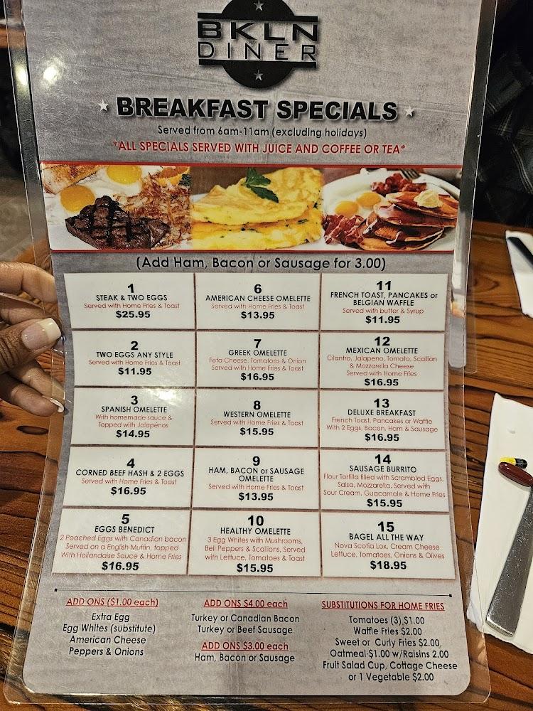 BKLN Diner Menu image 2